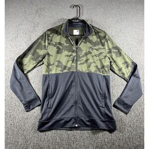 Under Armour Mens Camo Colorblock‎ Full Zip Track Jacket Green Gray Medium